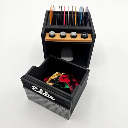 Customizable 3D Printed Guitar Amp Pick Holder with Drawer