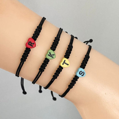 Personalized First Day of School Bracelet, Back to School Gift, Family Matching Bracelet Set, Family Wish Bracelet