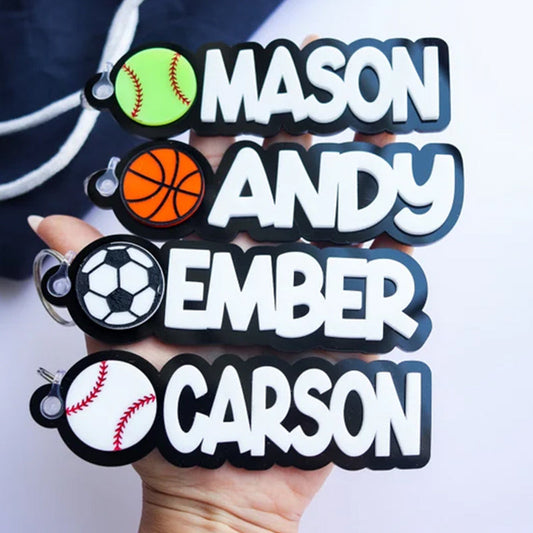 Personalized Basketball Bag Name, Backpack Tag Bag Tag