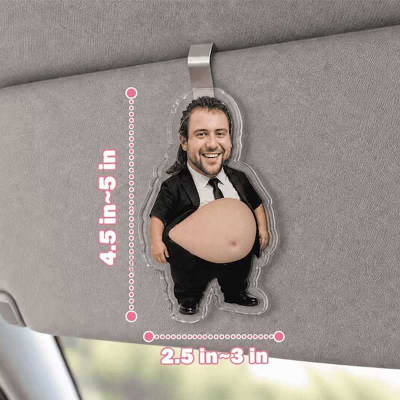 Personalized Dad Squeeze Belly Magnet, Funny Fridge Gift for Dad
