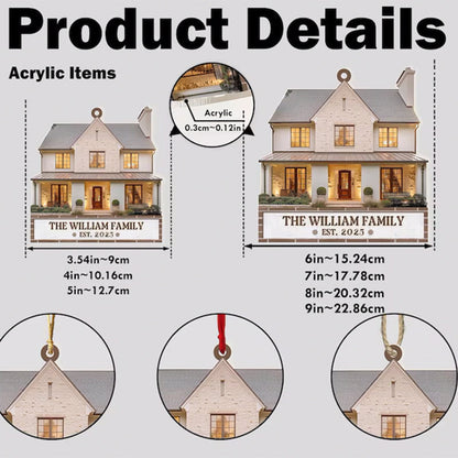 Personalized Home Photo Ornament, Custom New Home Christmas Ornament