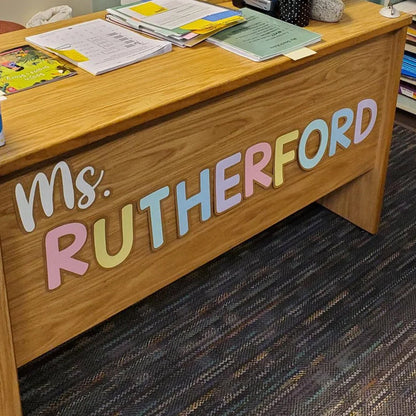 Custom Teacher Name Decoration for Classroom