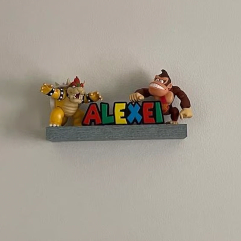 Custom Super Mario Bros inspired Name Plate