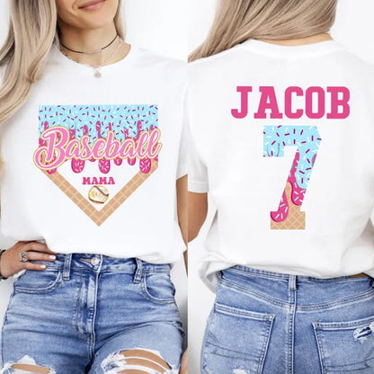 Personalized Baseball Drip Mama Shirt, Custom baseball jersey
