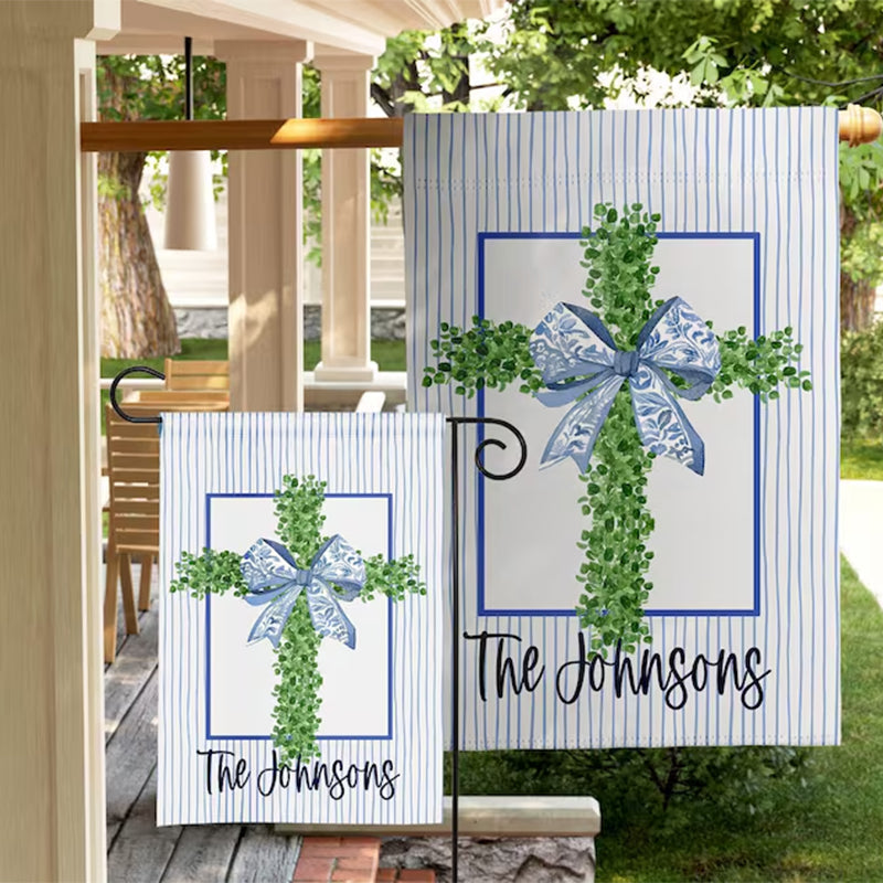 Personalized Garden Flag Easter Flag Decoration Garden Display Christian Outdoor Decor