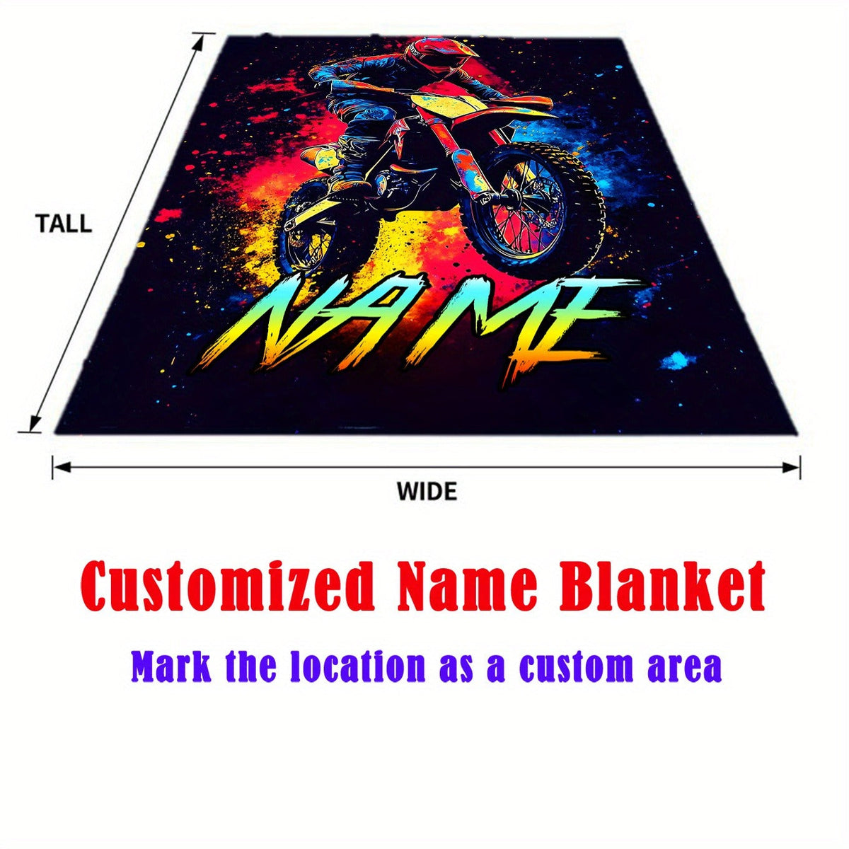 Custom Name Motorcycle Lovers Flannel Blanket