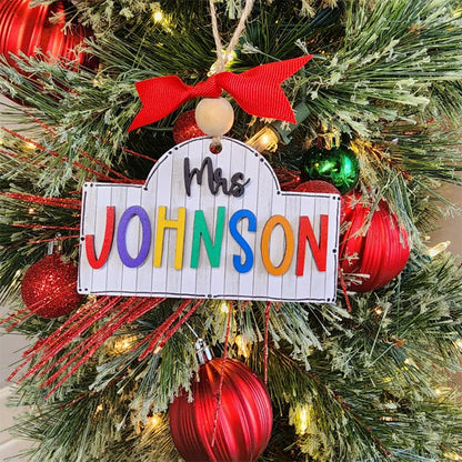 Personalized Teacher Door or Wall Sign, Classroom Sign, 3D or Print Teacher Name Sign