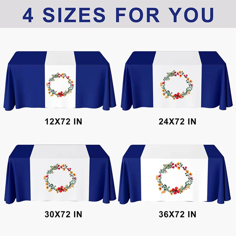 Custom Table Runner 36"x72" with Business Logo Text
