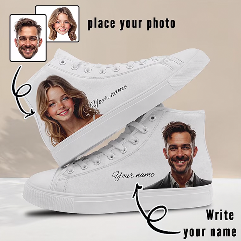 Custom High Top Sneakers: Personalized Photo Canvas Shoes