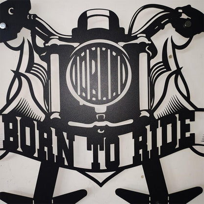 Custom Metal Motorcycle & Helmet Holder, Harley Davidson Gift