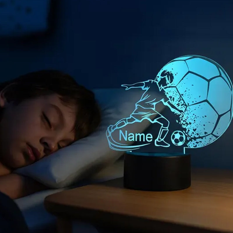 Personalized Soccer Lamp - Unique Bedroom Night Light