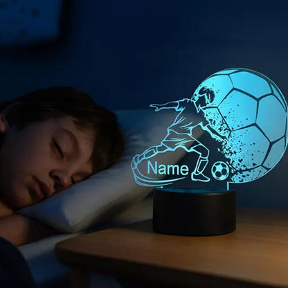 Personalized Soccer Lamp - Unique Bedroom Night Light