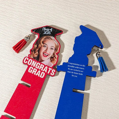 Personalized Graduation Cap Photo Wooden Cake Money Holder