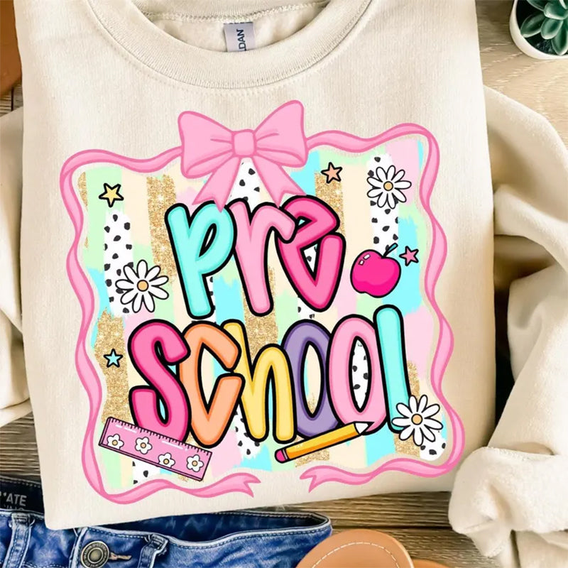 Preppy Pre-K Shirt Back To School Shirt, Personalized Hello Pre-k Tee