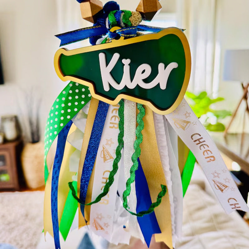 Cheer bogg bag tag, Cheerleader Tassel Charm Sport Duffle bag