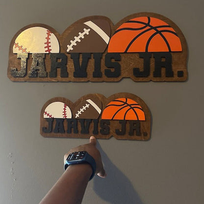 Sports Wood Name Sign