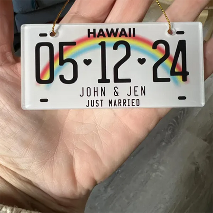Personalized Married License Ornament, Custom Drivers License Ornament