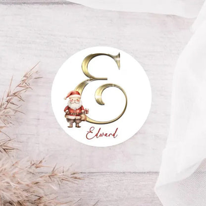 Personalized Santa Hat Stickers - Custom Christmas Stickers