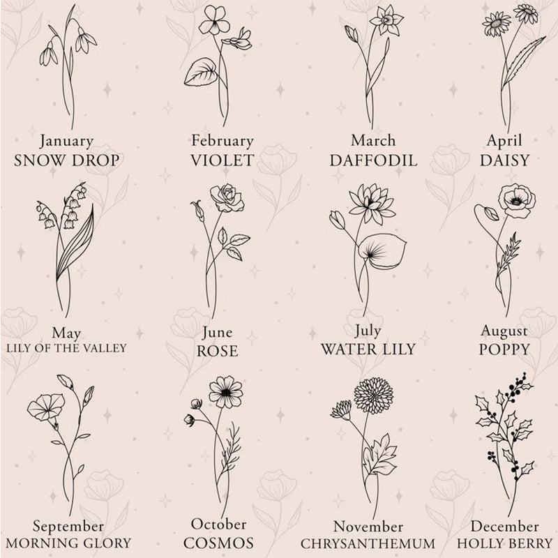 Birth Flower Gift For Her, Custom Women's Watch Band, Personalized Engraved Watch Strap Compatible with Apple Watch