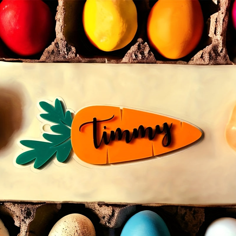 Custom Acrylic Carrot-Shaped Easter Tag