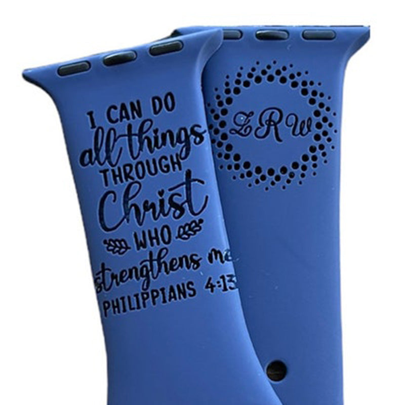 Scripture iWatch Band, inspirational Apple Watch Band for Apple, Samsung