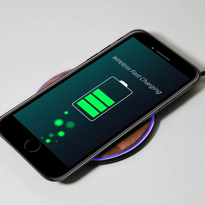 Personalized Name & Logo Wooden Wireless Charger Station