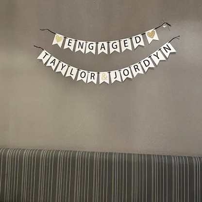 Engagement party decorations - bridal shower banner