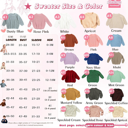 Personalized Sweater - Custom Embroidered Baby Sweater