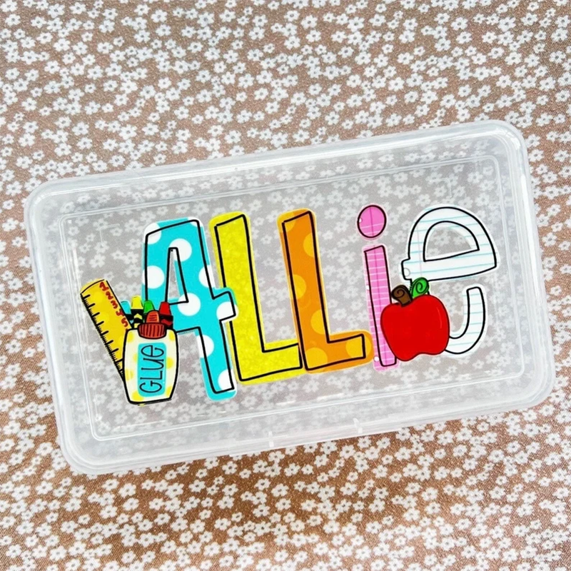 Personalized Pencil Boxes - Pencil Pouch - Pocket Folder with Prongs - Zipper Pouch-  Back to school
