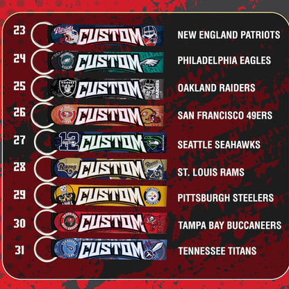 NFL Personalized Football Keychains