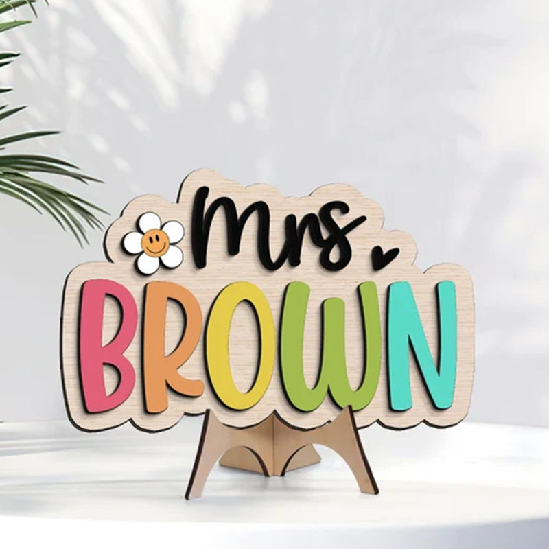 Personalized Teacher Name Sign, Teacher Appreciation Gifts, Custom Teacher Desk Sign