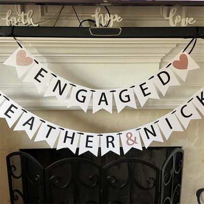 Engagement party decorations - bridal shower banner