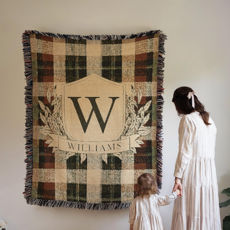 Custom Family Name Woven Blanket