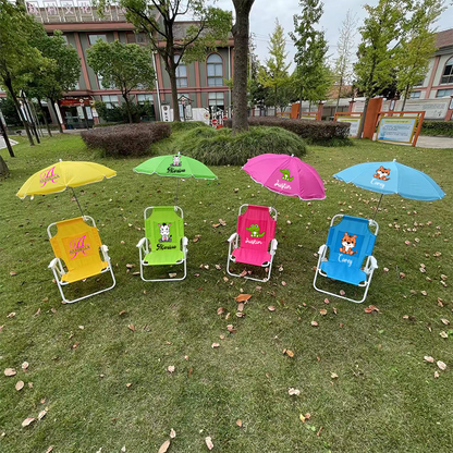 Monogrammed Kid's Beach Chair w/ umbrella Monogrammed chair Kid's Gift
