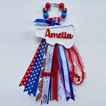 Cheer bogg bag tag, Cheerleader Tassel Charm Sport Duffle bag