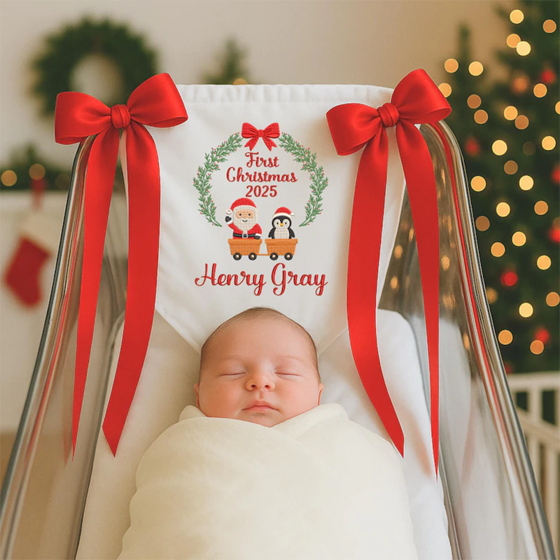 Baby’s First Christmas Baby Banner 2025