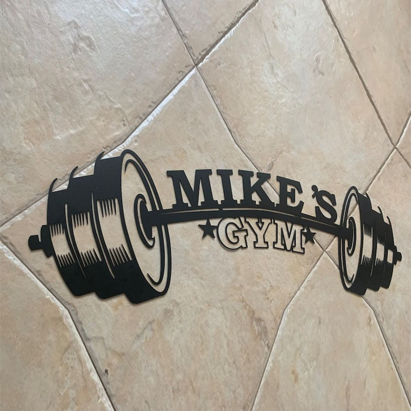 Personalized Gym Metal Sign Custom Name Plaque