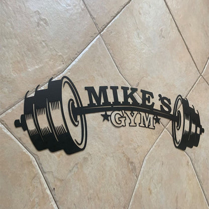Personalized Gym Metal Sign Custom Name Plaque