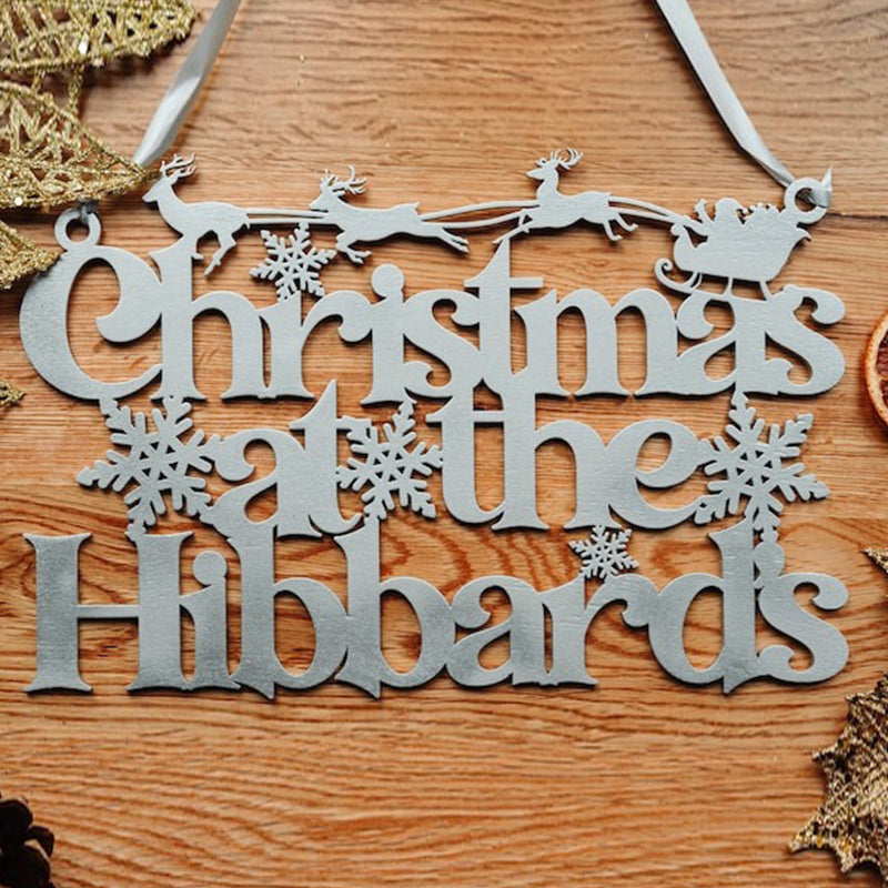 Personalised Family Christmas Sign