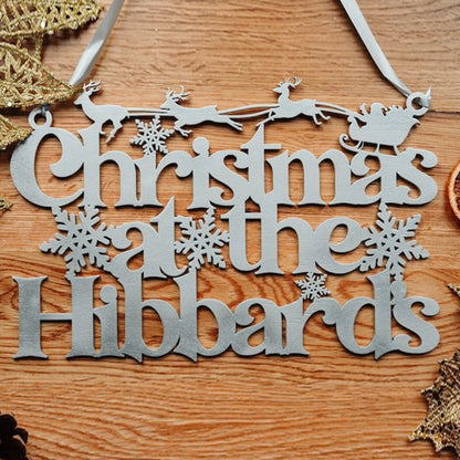 Personalised Family Christmas Sign