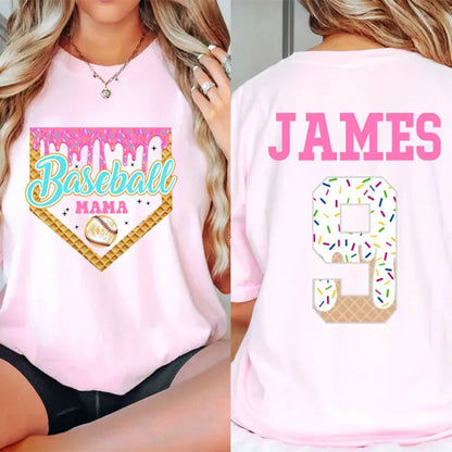 Custom Baseball Drip Mama Shirt, Team Mom T Shirt