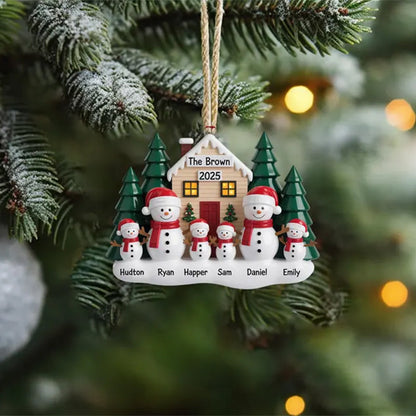 Personalized Snowman Family Ornament