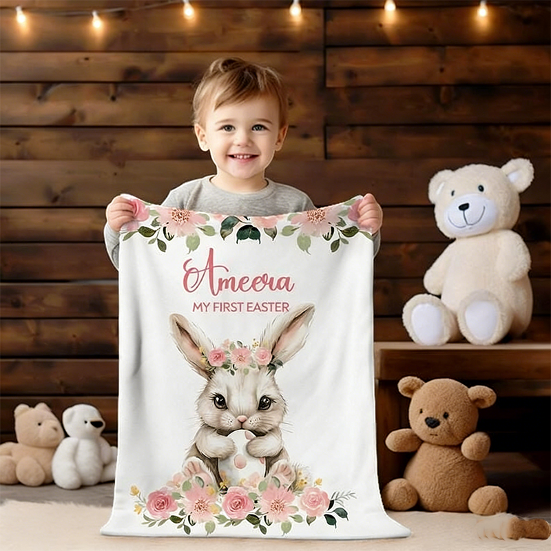 Baby’s First Easter Personalized Blanket