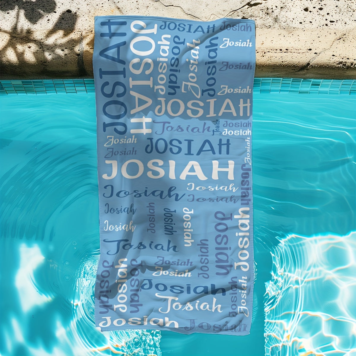 Unisex Personalized Beach Towel, Quick Drying Lightweight Custom Name Bath Towel