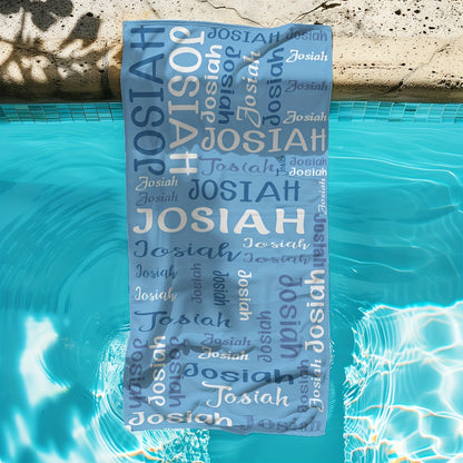 Unisex Personalized Beach Towel, Quick Drying Lightweight Custom Name Bath Towel