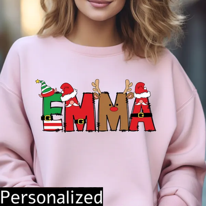 Family Monogram Christmas Shirt,Personalized Christmas Name Shirt