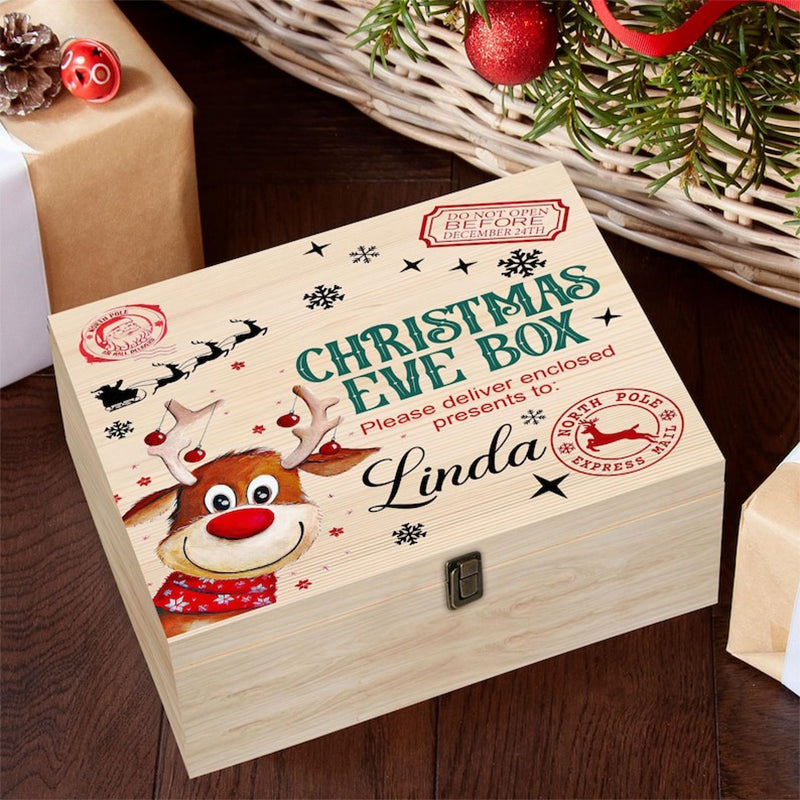 Personalised Christmas Eve Box Reindeer For Children
