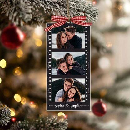 Custom Photo Strip Ornament, Christmas Ornament 2024
