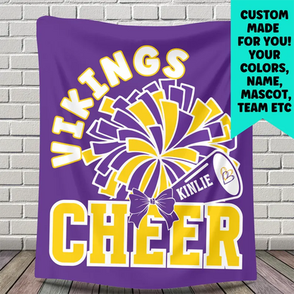 Cheerleader Blanket, Personalized Cheerleading Gift