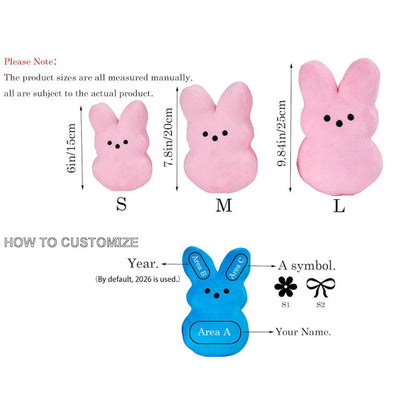 Personalized Easter Peep,Custom Easter Bunny Plush